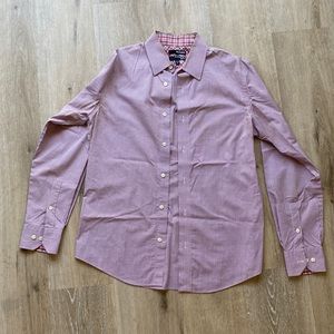 Stylish button down mens shirt, wrinkle resistant, iron free